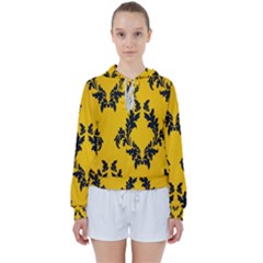 Yellow Regal Filagree Pattern Women s Tie Up Sweat by artworkshop