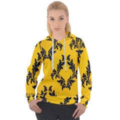 Yellow Regal Filagree Pattern Women s Overhead Hoodie by artworkshop