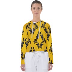 Yellow Regal Filagree Pattern Women s Slouchy Sweat by artworkshop