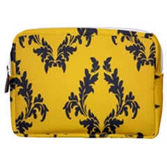 Yellow Regal Filagree Pattern Make Up Pouch (medium) by artworkshop