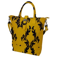 Yellow Regal Filagree Pattern Buckle Top Tote Bag by artworkshop