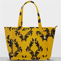 Yellow Regal Filagree Pattern Back Pocket Shoulder Bag  by artworkshop