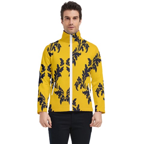 Yellow Regal Filagree Pattern Men s Bomber Jacket by artworkshop