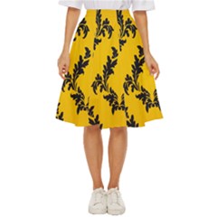 Yellow Regal Filagree Pattern Classic Short Skirt by artworkshop