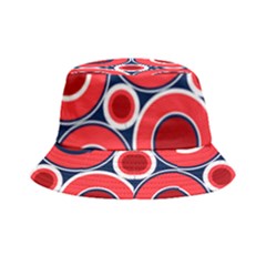 Bitesize Red Donuts With White Navy Bucket Hat by Mazipoodles