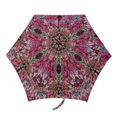 Fuchsia Funky Repeats I Mini Folding Umbrellas by kaleidomarblingart