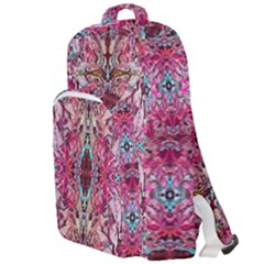 Fuchsia Funky Repeats I Double Compartment Backpack by kaleidomarblingart