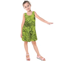 Botanical Motif Plants Detail Photography Kids  Sleeveless Dress by dflcprintsclothing