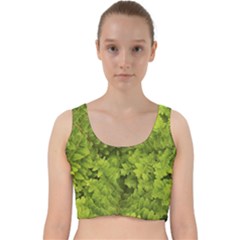 Botanical Motif Plants Detail Photography Velvet Racer Back Crop Top by dflcprintsclothing