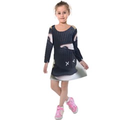 Hood 2 Kids  Long Sleeve Velvet Dress