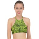 Botanical Motif Plants Detail Photography Racer Front Bikini Top View1