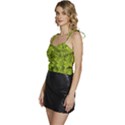 Botanical Motif Plants Detail Photography Flowy Camisole Tie Up Top View2