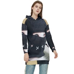 Ski Mask  Women s Long Oversized Pullover Hoodie