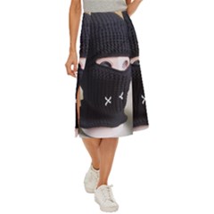 Ski Mask  Midi Panel Skirt by Holyville