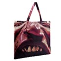 Scary Man Closeup Portrait Illustration Zipper Large Tote Bag View2