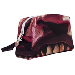 Scary Man Closeup Portrait Illustration Wristlet Pouch Bag (large) by dflcprintsclothing