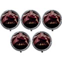 Scary Man Closeup Portrait Illustration Mini Round Pill Box (Pack of 5) View1