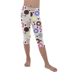 Donuts! Kids  Lightweight Velour Capri Leggings  by fructosebat