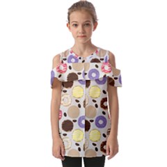 Donuts! Fold Over Open Sleeve Top by fructosebat