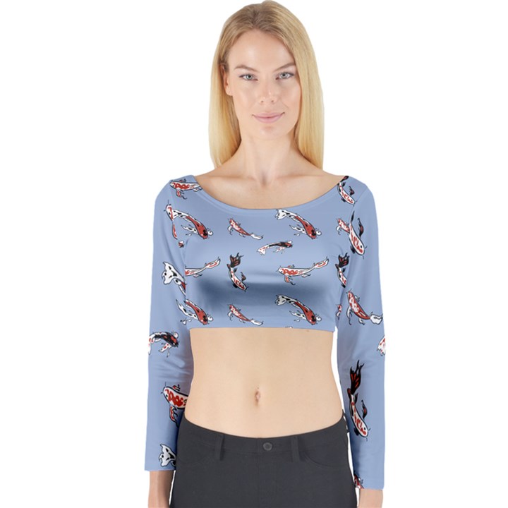 Koi! Long Sleeve Crop Top