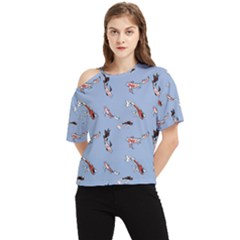 Koi! One Shoulder Cut Out Tee