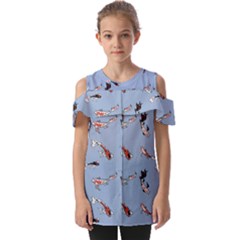 Koi! Fold Over Open Sleeve Top by fructosebat