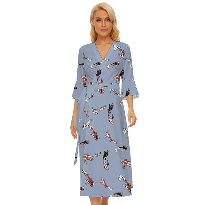 Koi! Midsummer Wrap Dress