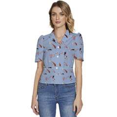 Koi! Puffed Short Sleeve Button Up Jacket