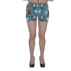 Victorian Floral Skinny Shorts by fructosebat