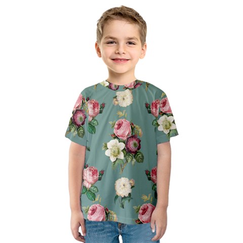 Victorian Floral Kids  Sport Mesh Tee by fructosebat