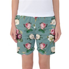 Victorian Floral Women s Basketball Shorts by fructosebat