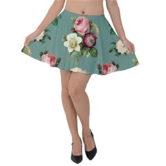 Victorian Floral Velvet Skater Skirt by fructosebat