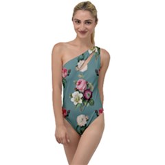 Victorian Floral To One Side Swimsuit by fructosebat