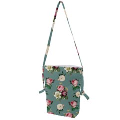 Victorian Floral Folding Shoulder Bag by fructosebat