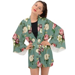 Victorian Floral Long Sleeve Kimono by fructosebat