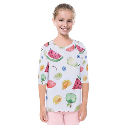 Fruit! Kids  Quarter Sleeve Raglan Tee by fructosebat