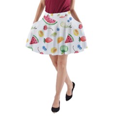 Fruit! A-line Pocket Skirt by fructosebat