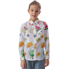 Fruit! Kids  Long Sleeve Shirt by fructosebat