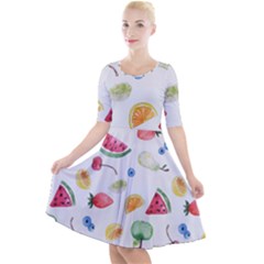 Fruit! Quarter Sleeve A-line Dress by fructosebat