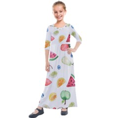 Fruit! Kids  Quarter Sleeve Maxi Dress by fructosebat