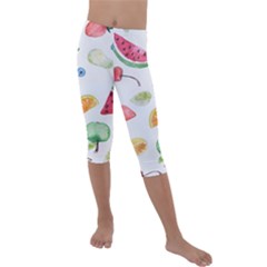 Fruit! Kids  Lightweight Velour Capri Leggings  by fructosebat