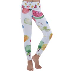 Fruit! Kids  Lightweight Velour Classic Yoga Leggings by fructosebat