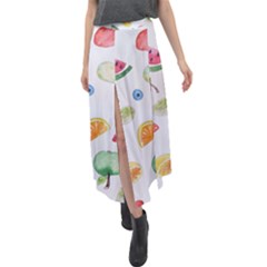 Fruit! Velour Split Maxi Skirt by fructosebat