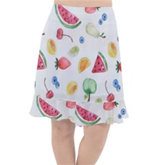 Fruit! Fishtail Chiffon Skirt by fructosebat