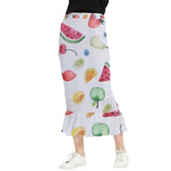 Fruit! Maxi Fishtail Chiffon Skirt by fructosebat