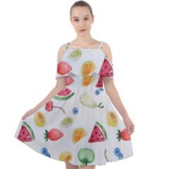 Fruit! Cut Out Shoulders Chiffon Dress by fructosebat