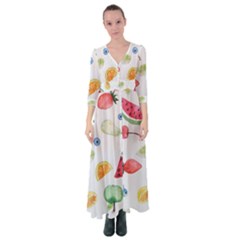 Fruit! Button Up Maxi Dress by fructosebat