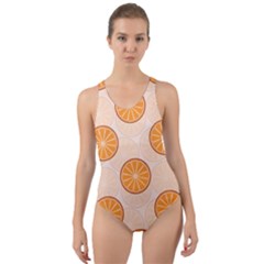 Orange Slices! Cut-out Back One Piece Swimsuit by fructosebat