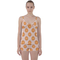 Orange Slices! Tie Front Two Piece Tankini by fructosebat