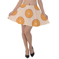 Orange Slices! Velvet Skater Skirt by fructosebat